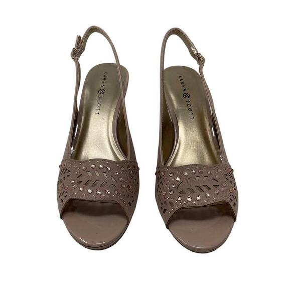 Karen Scott Brookee Formal Evening Wedding Embellished Pumps in Nude Size 11 - Picture 2 of 6